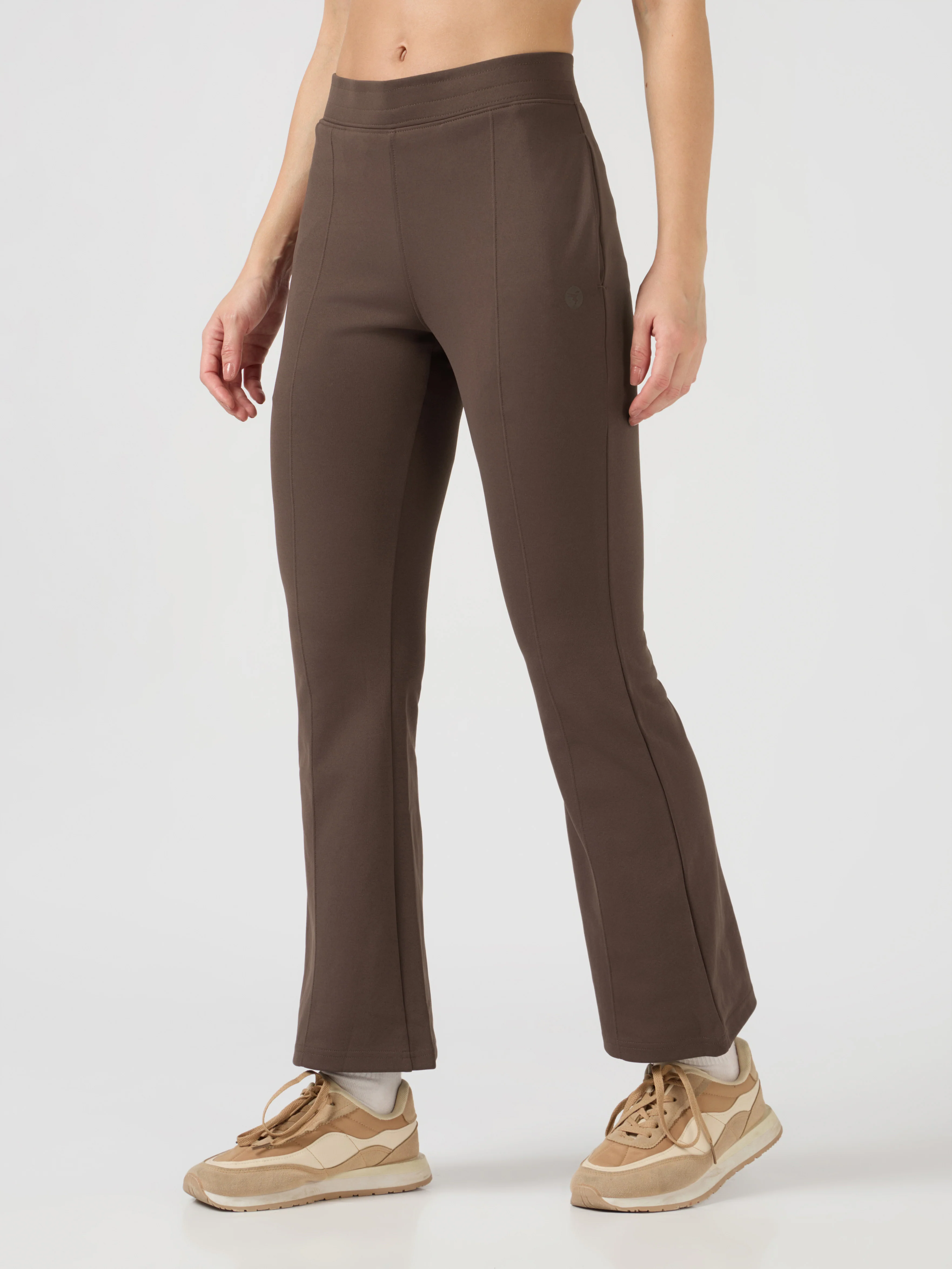 Women Solid Fit & Flare Pants with ELASTO PLUS - Image 4