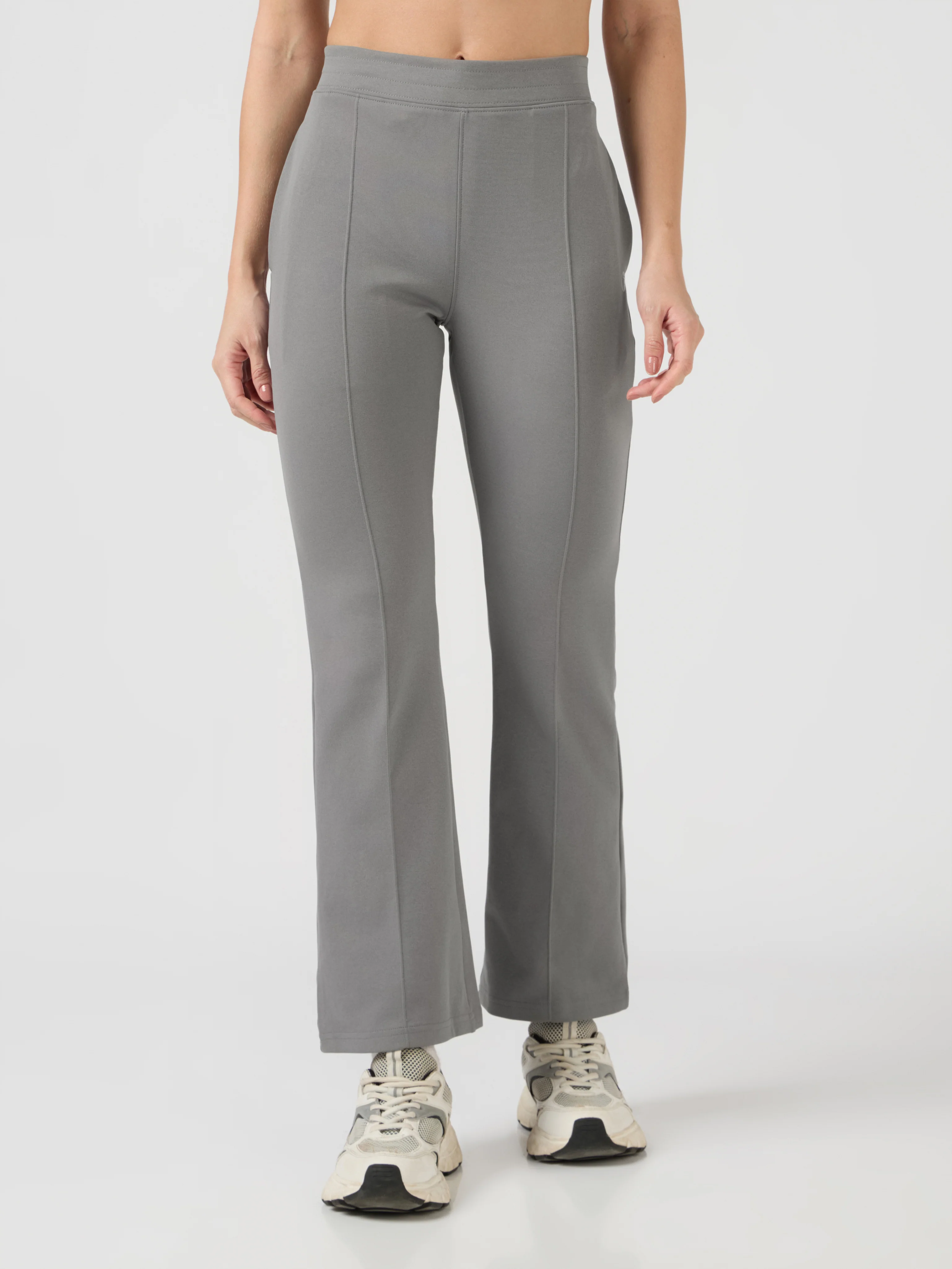 Women Solid Fit & Flare Pants with ELASTO PLUS - Image 2