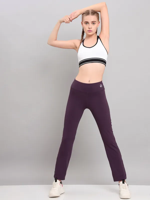Women Solid Straight Pants with ELASTO PLUS - Image 2