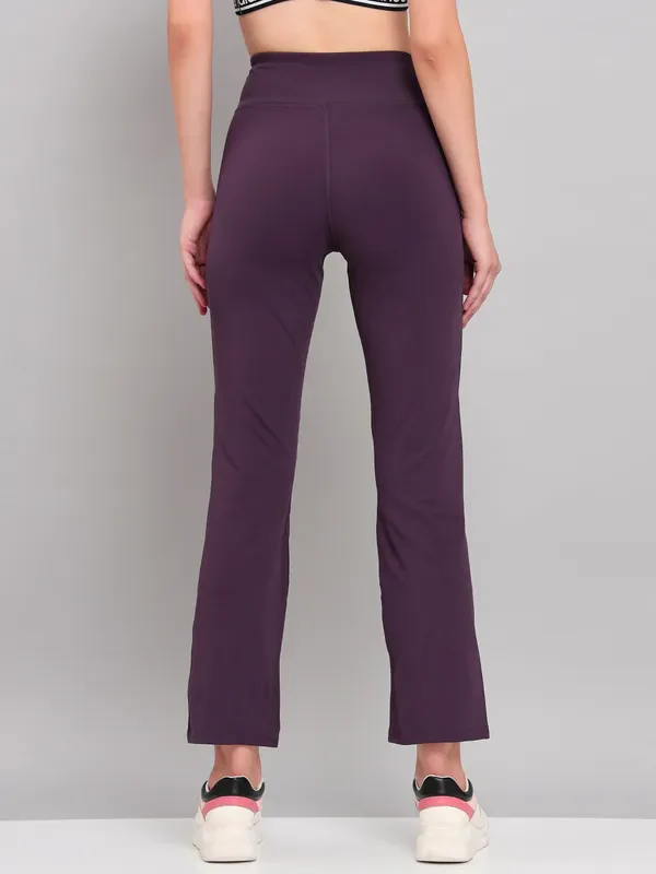 Women Solid Straight Pants with ELASTO PLUS - Image 3