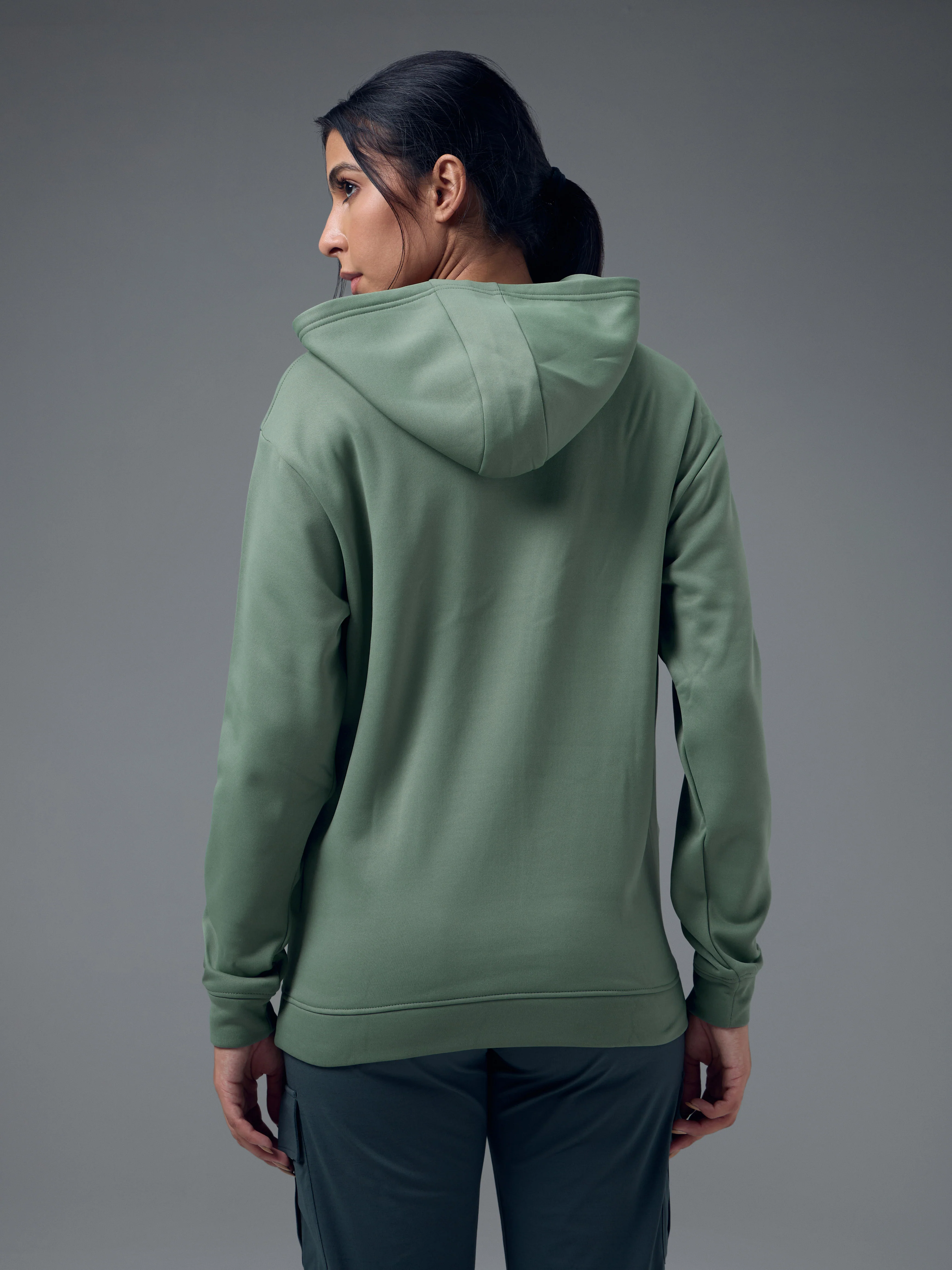 Women Slim Fit Hooded Sports Sweatshirt with TECHNOWARM+ - Image 3