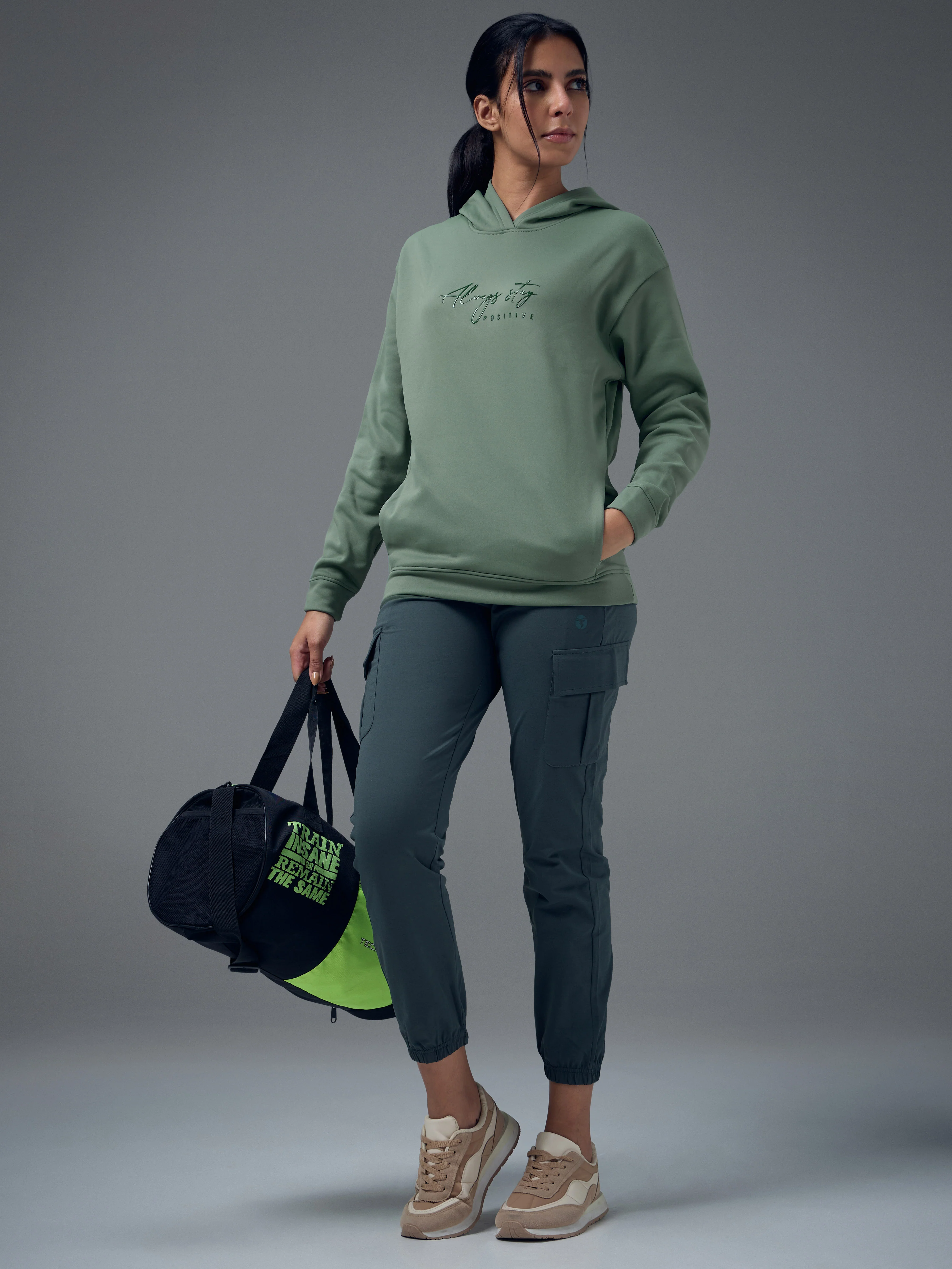 Women Slim Fit Hooded Sports Sweatshirt with TECHNOWARM+ - Image 5