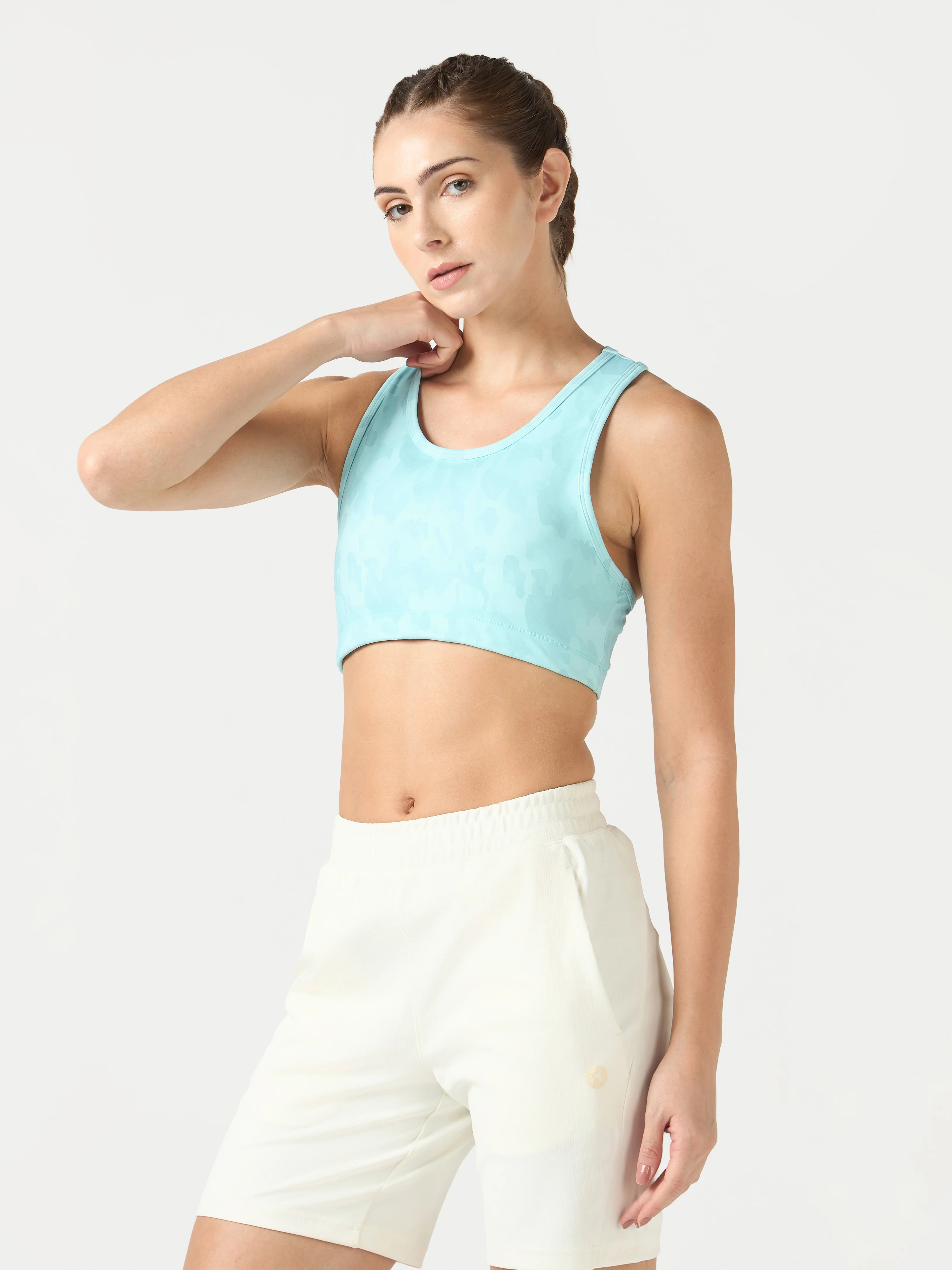 Women Slim Fit Scoop Neck Sports Bra with ELASTO PLUS - Image 3