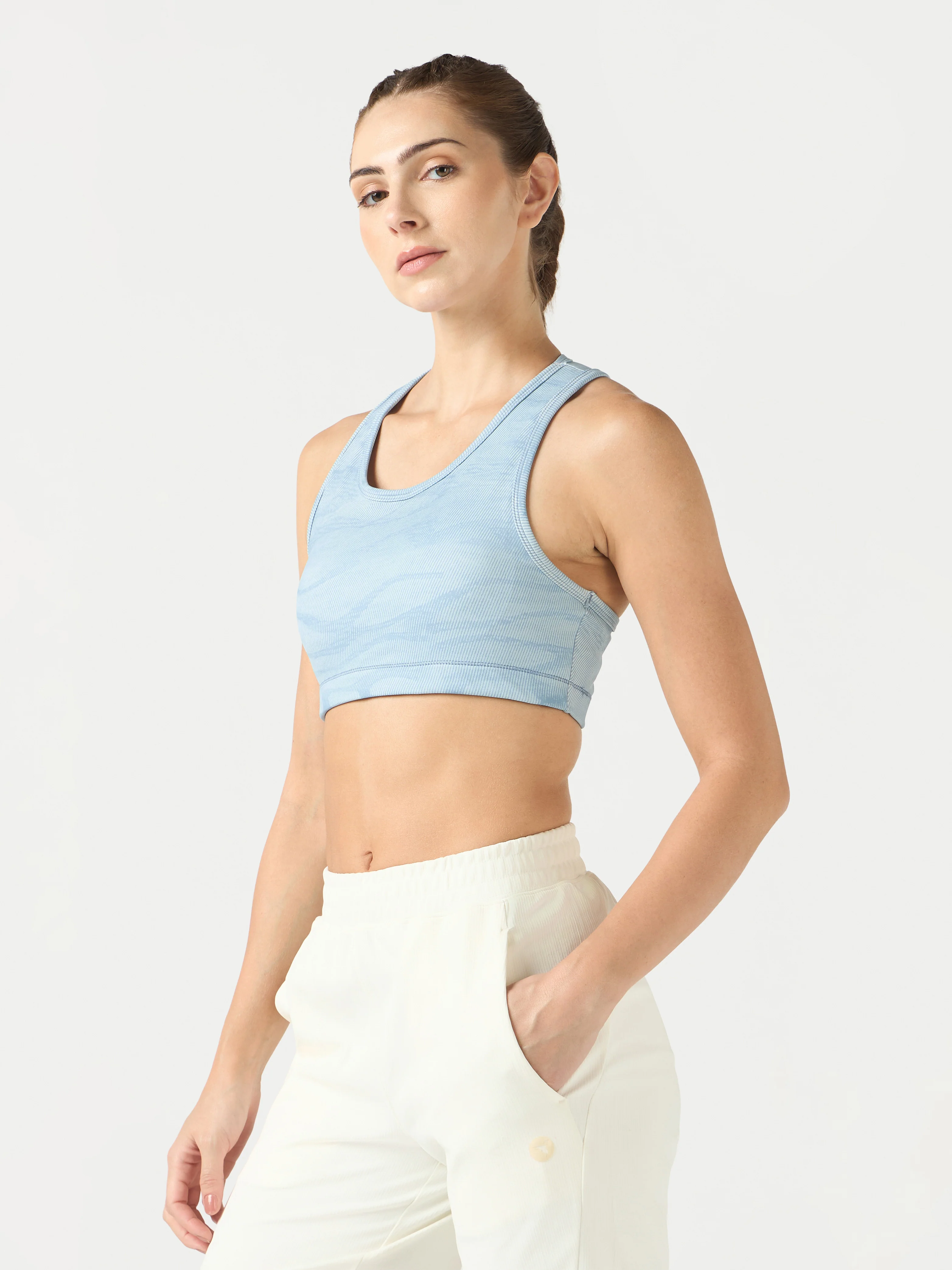 Women Slim Fit Scoop Neck Sports Bra with ELASTO PLUS - Image 3