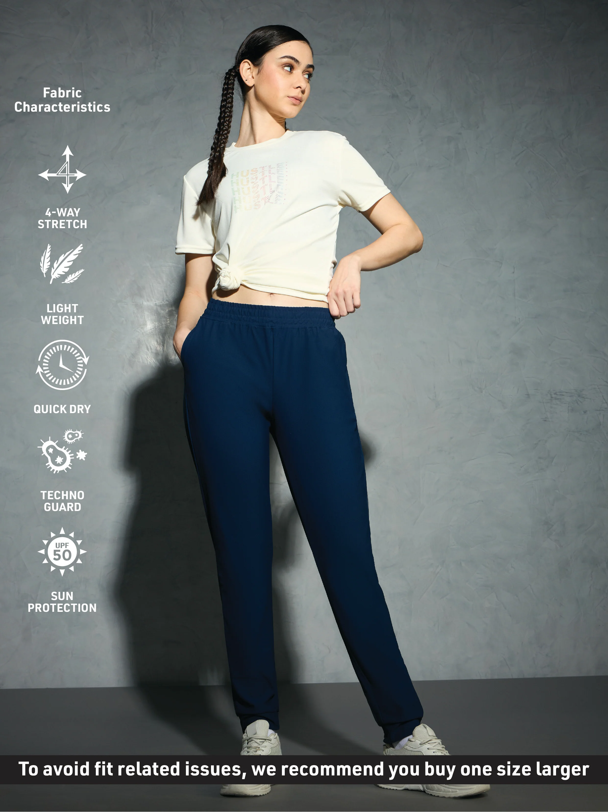 Women Solid Slim Fit Joggers with DURACOOL+ - Image 5