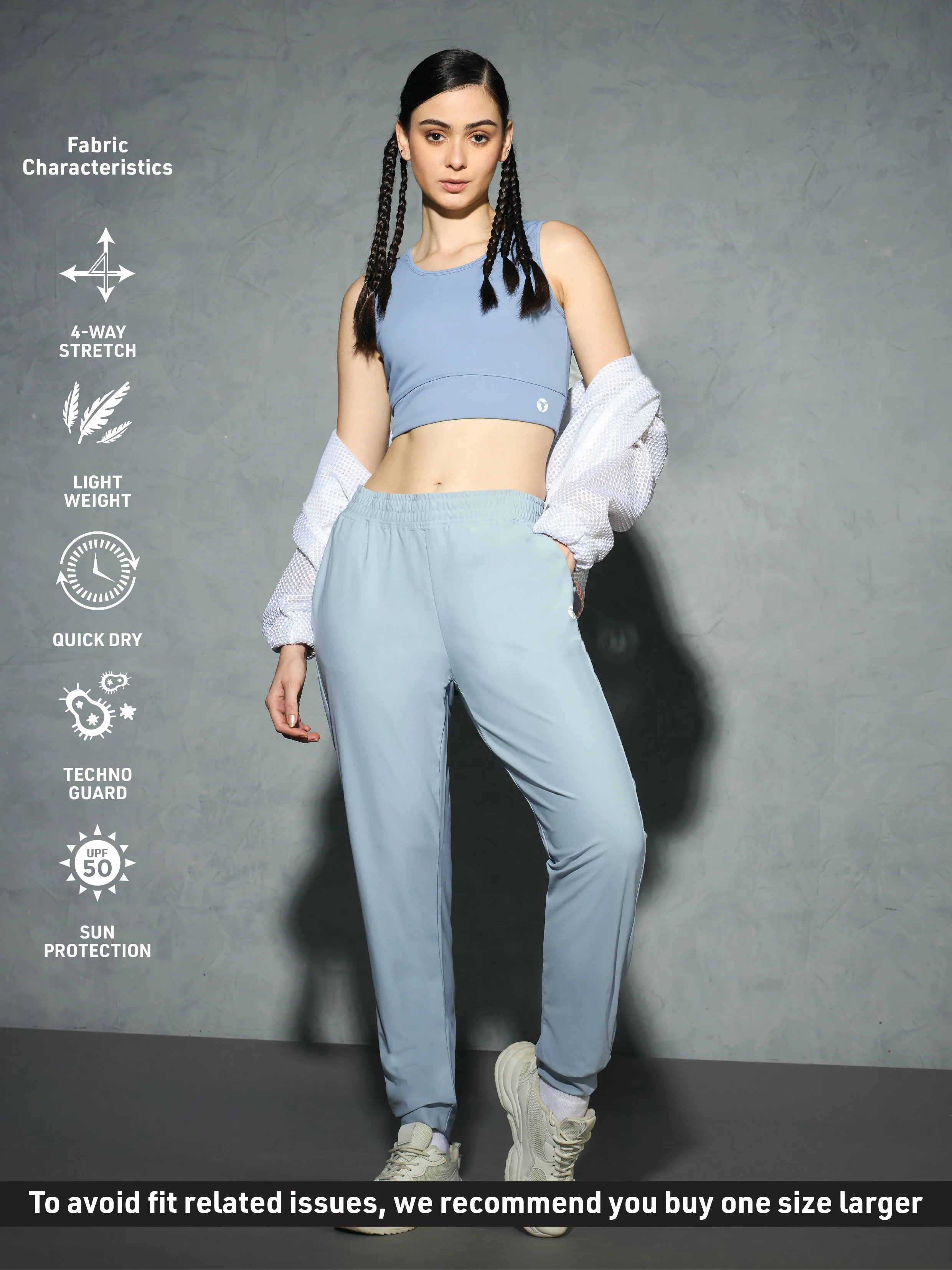 Women Solid Slim Fit Joggers with DURACOOL+ - Image 5