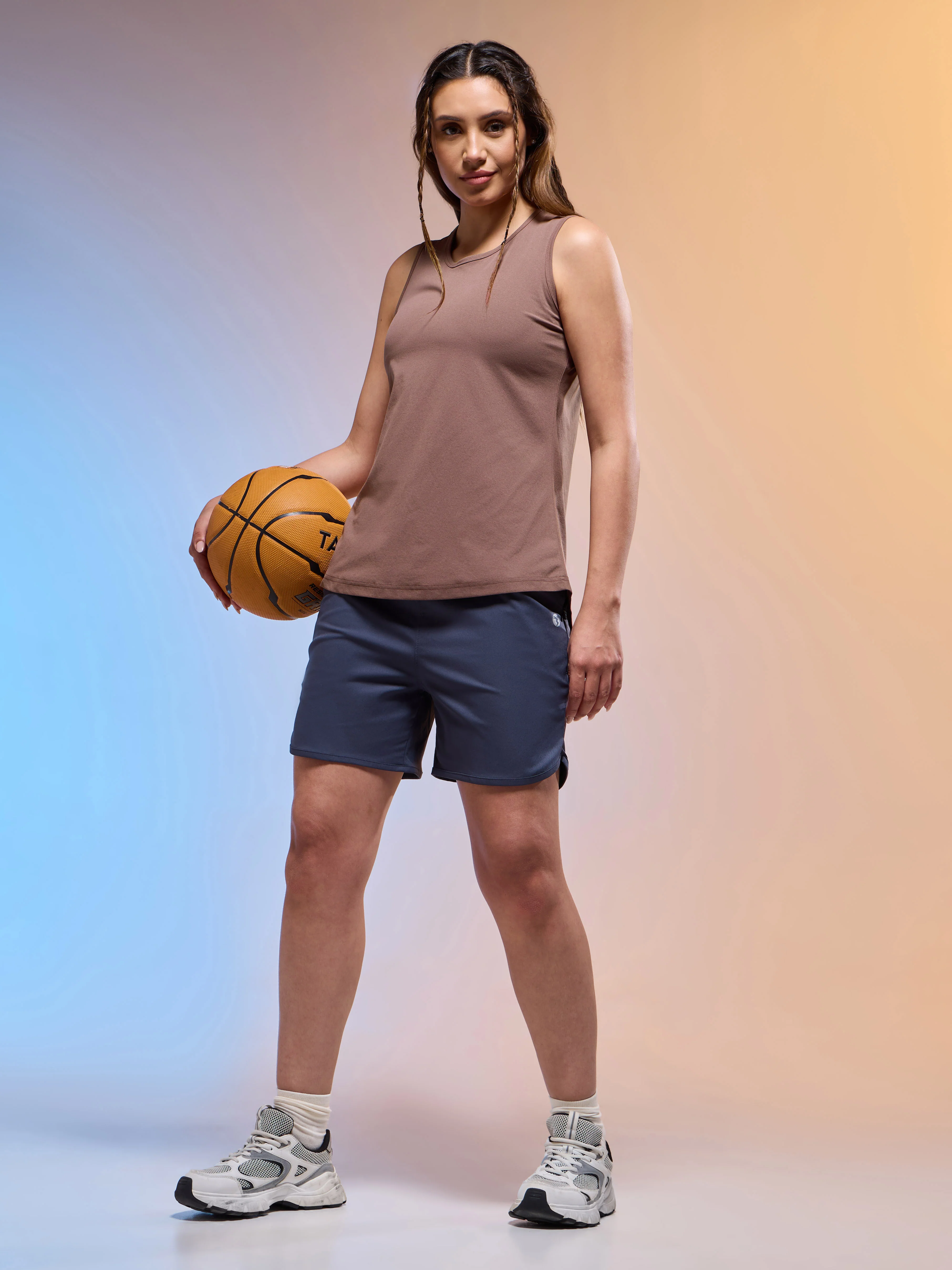 Women Solid Slim Fit Round Neck Tank Top with COTFLEX - Image 6