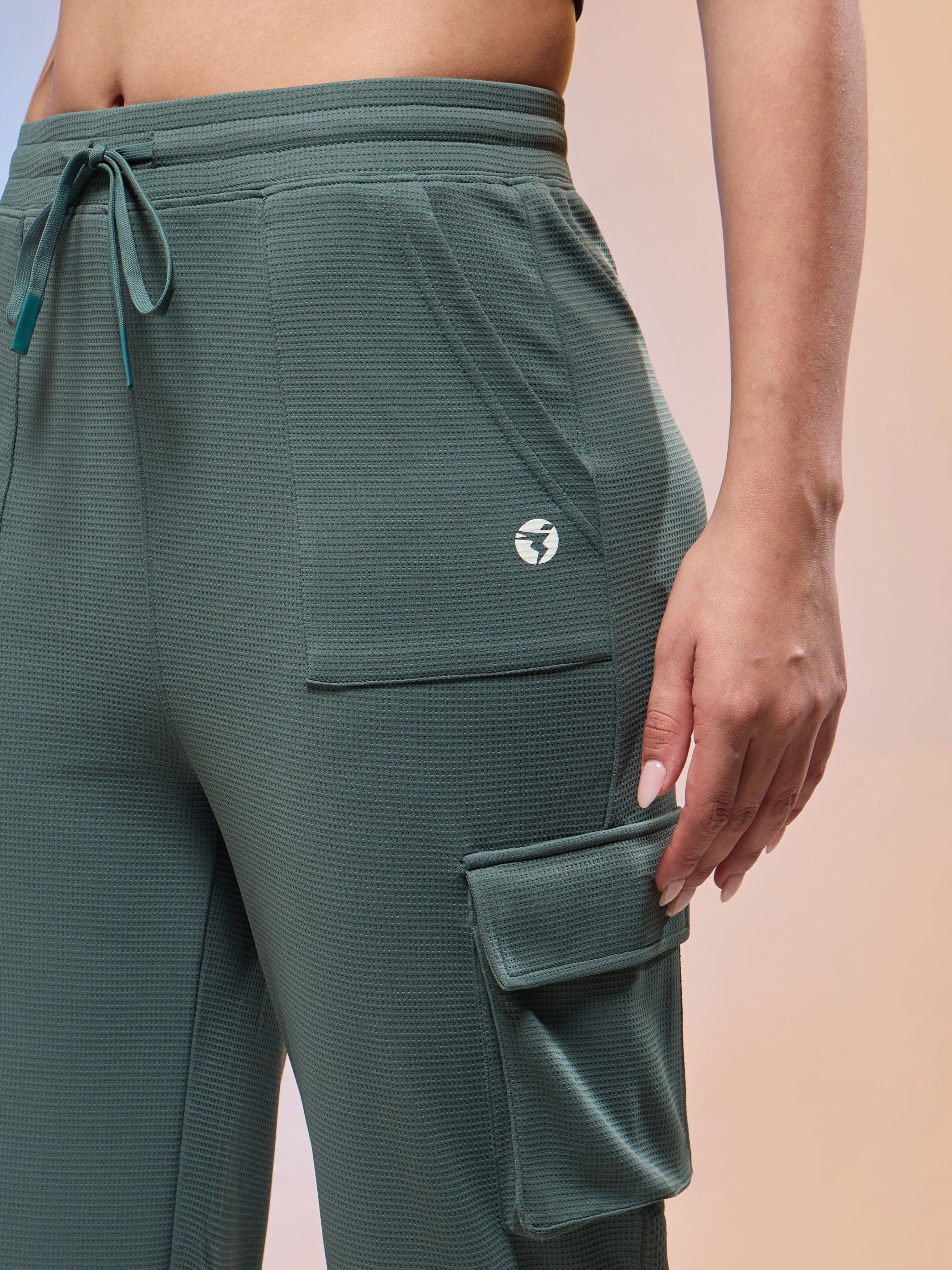 Women Solid Straight Fit Cargo Trackpants with TECHNOCOOL+ - Image 7