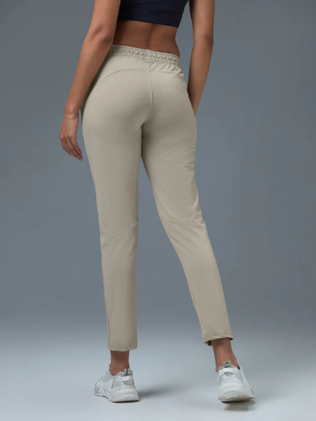 Women Solid Straight Fit Trackpants with 4 Way Crispy - Image 3