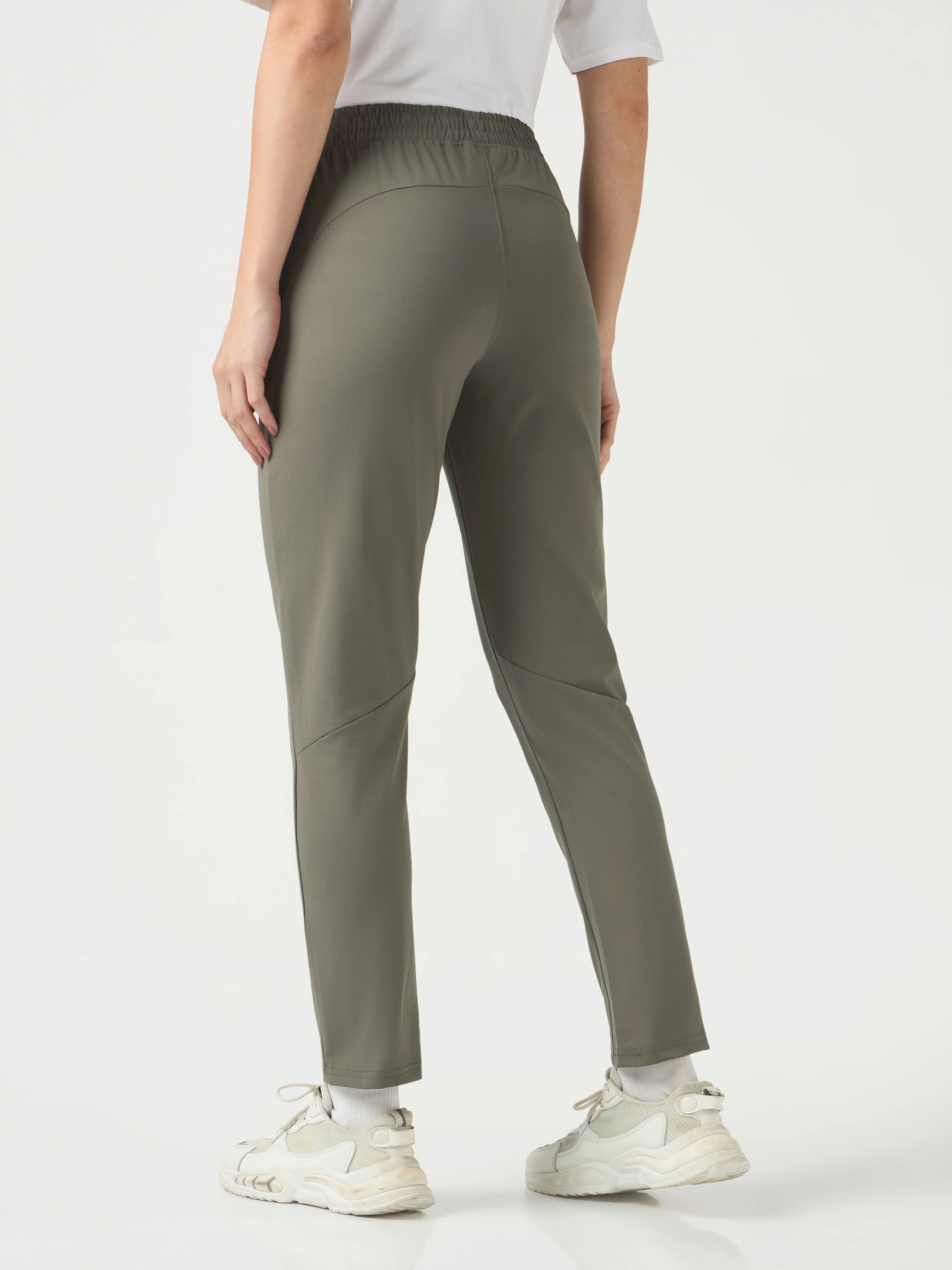 Women Solid Straight Fit Trackpants with 4 Way Crispy - Image 3