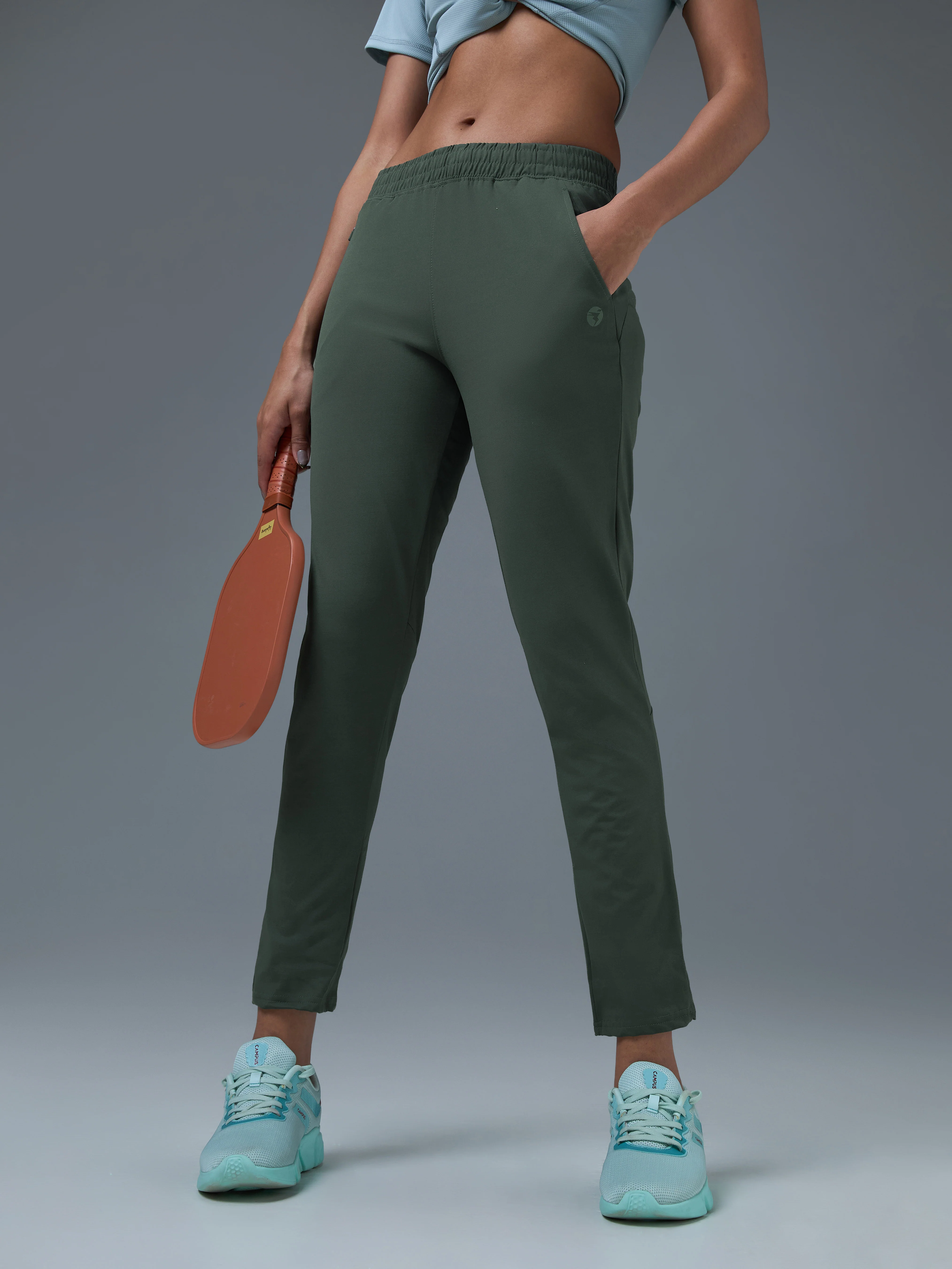 Women Solid Straight Fit Trackpants with 4 Way Crispy