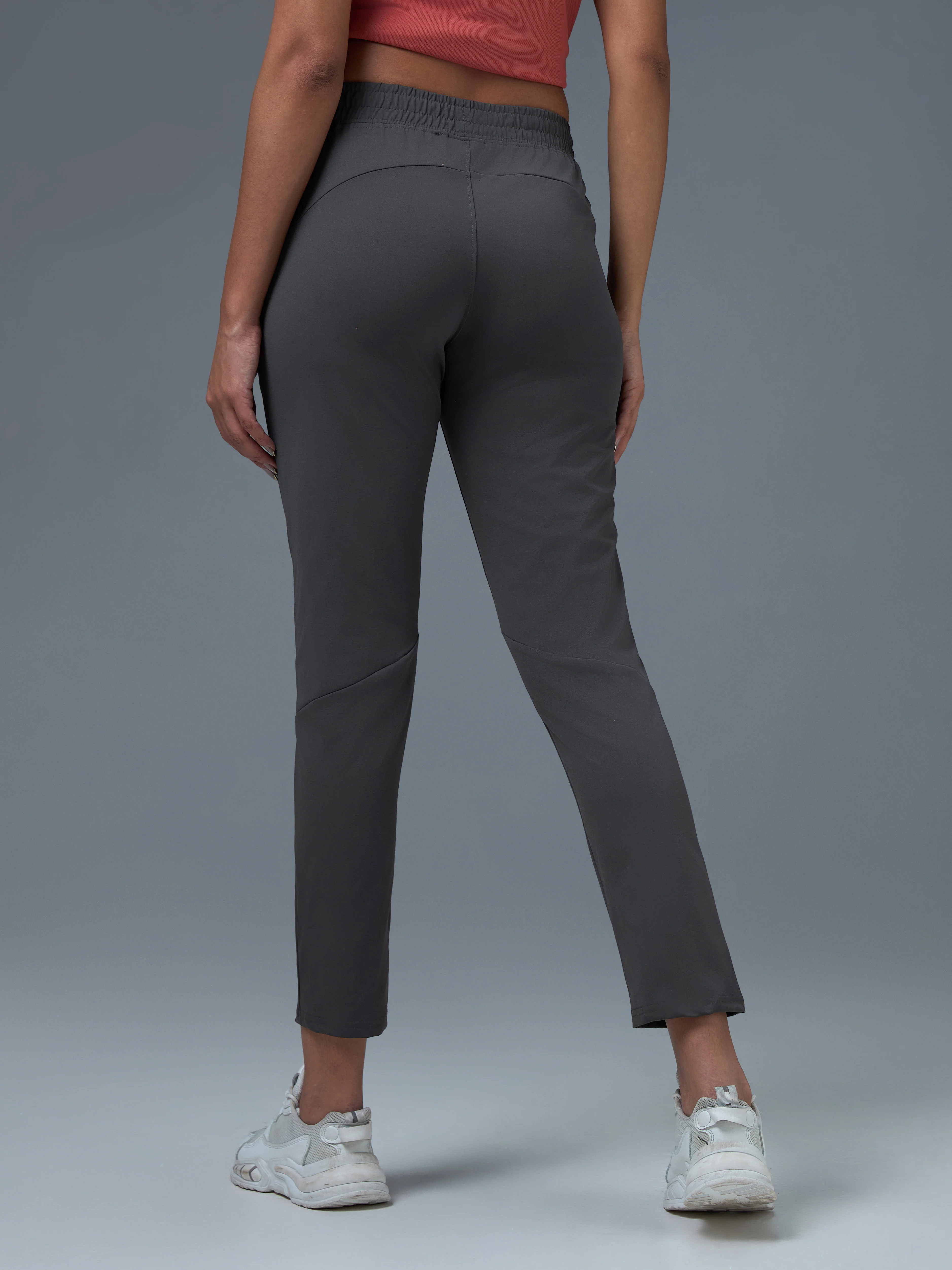 Women Solid Straight Fit Trackpants with 4 Way Crispy - Image 3