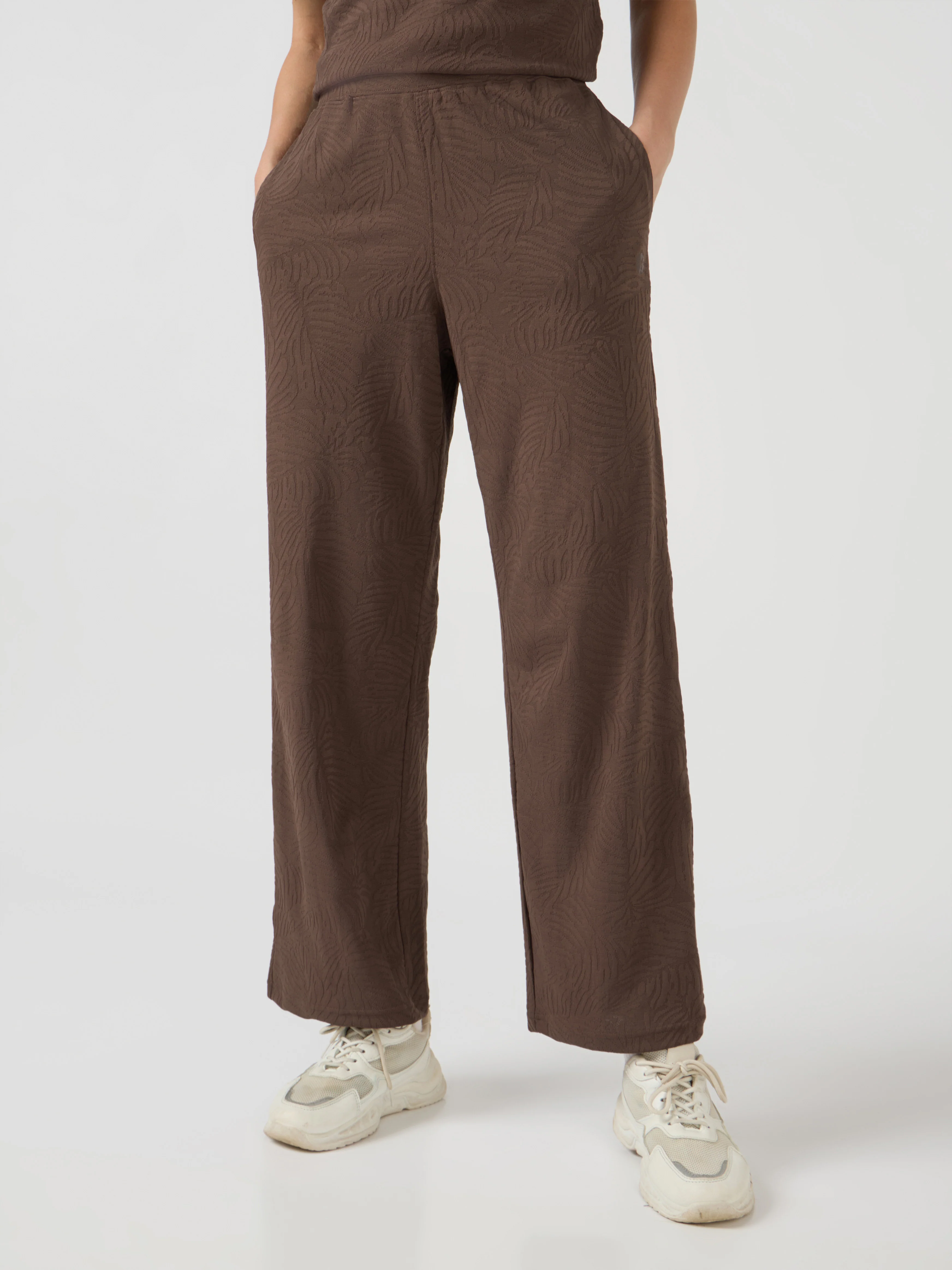 Women Textured Straight Fit Trackpants with COTFLEX - Image 2