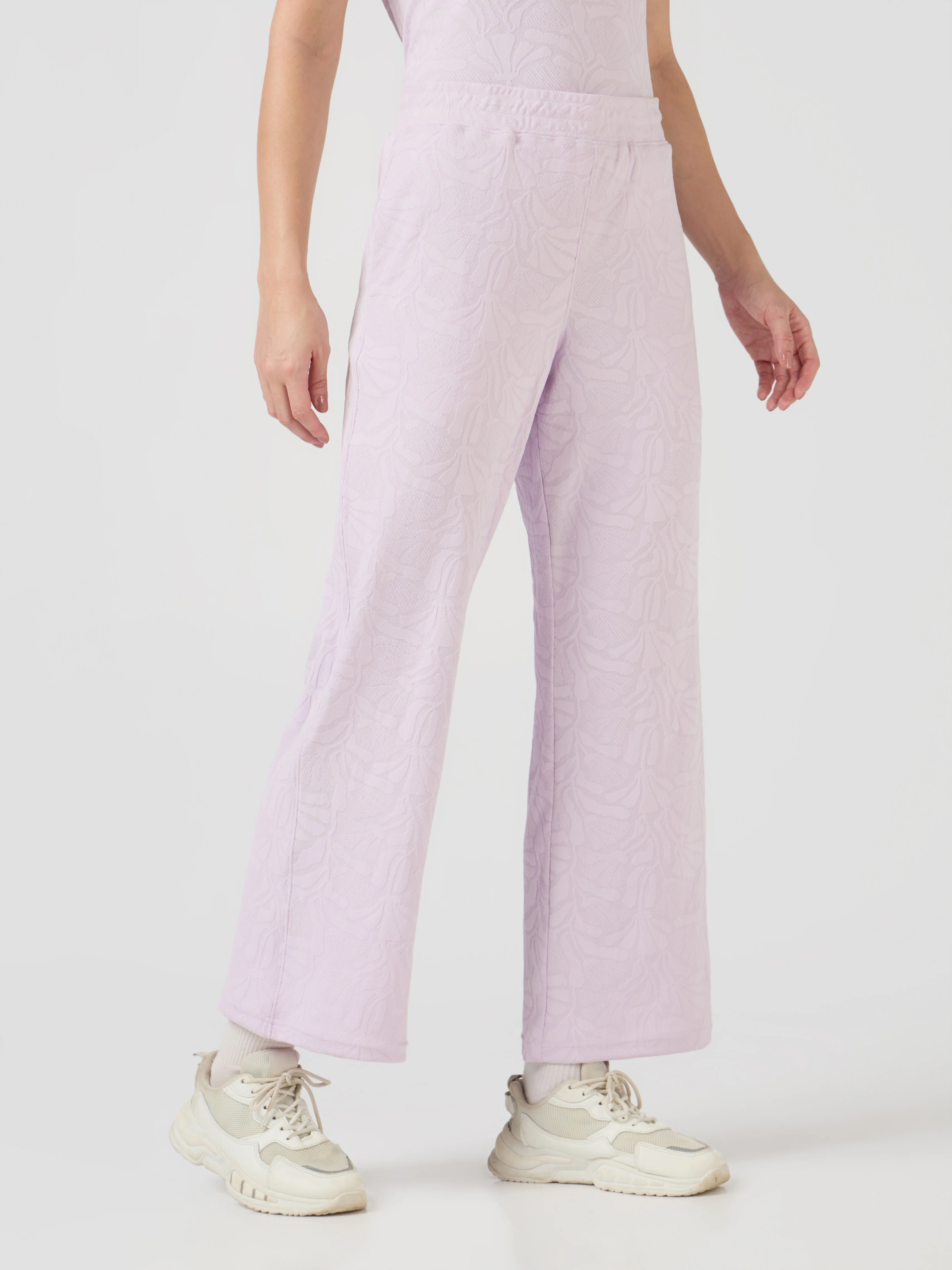 Women Textured Straight Fit Trackpants with COTFLEX - Image 4