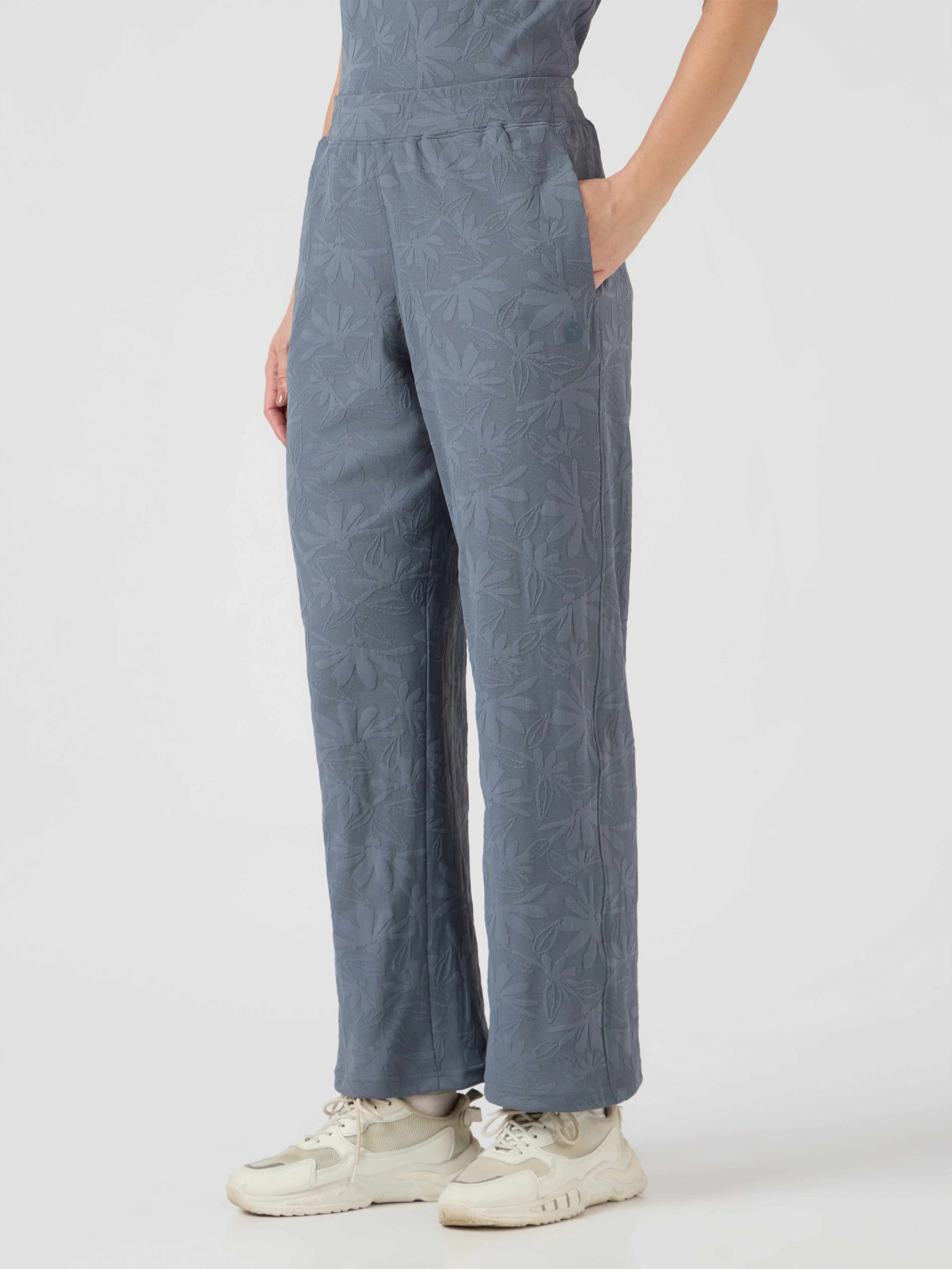 Women Textured Straight Fit Trackpants with COTFLEX - Image 4