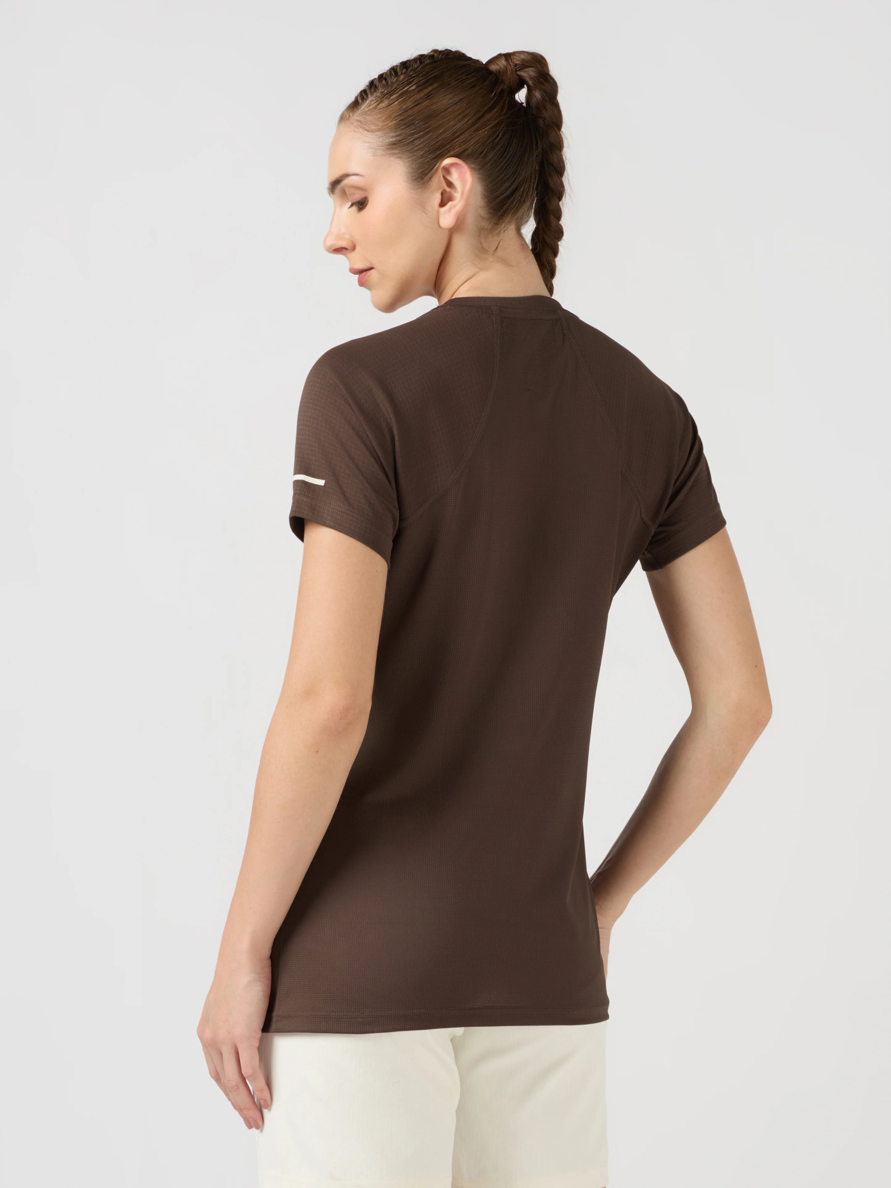 Women Typography Print Regular Fit Round Neck Sports Tee with TECHNOCOOL+ - Image 3