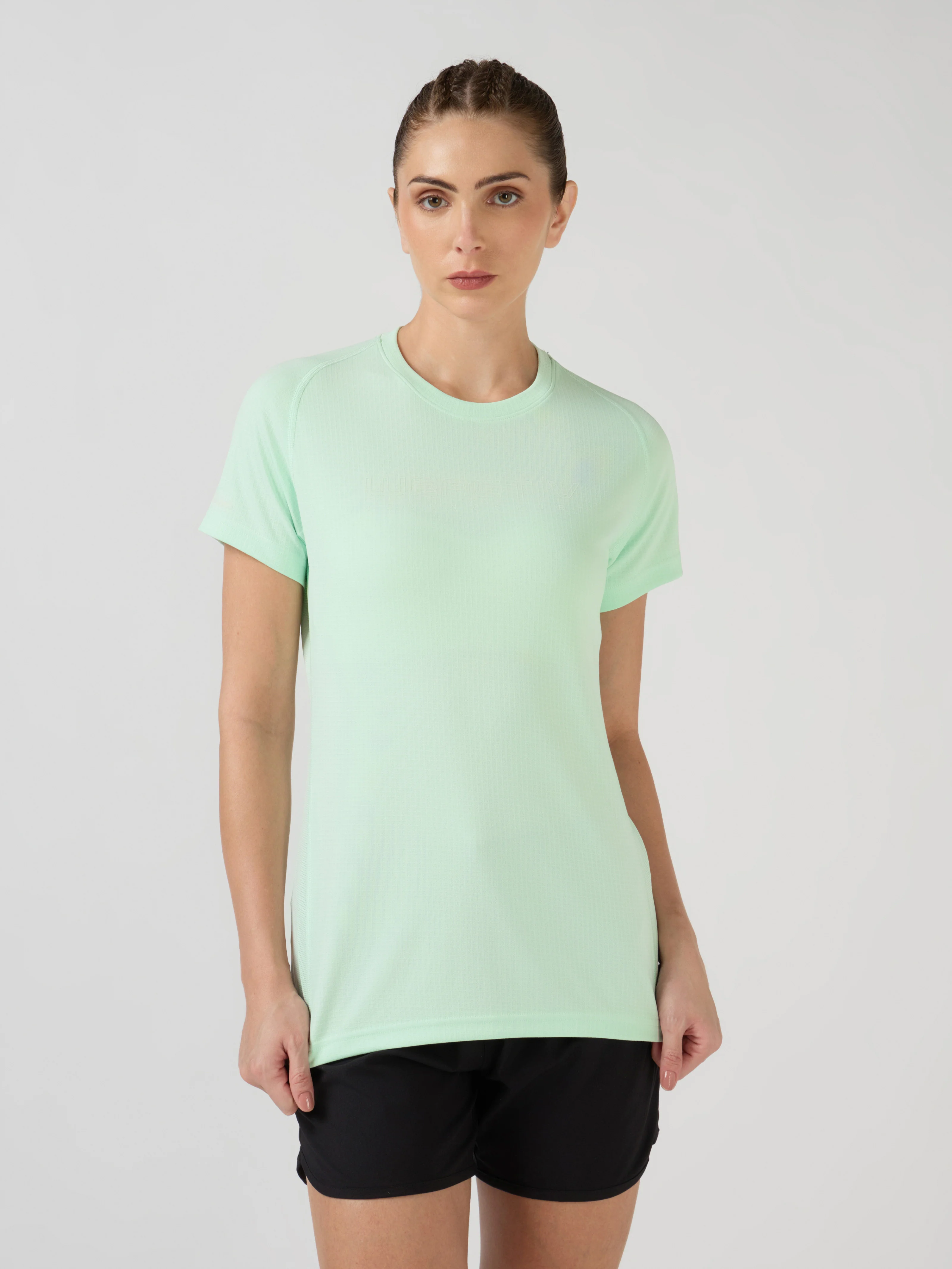 Women Typography Print Regular Fit Round Neck Sports Tee with TECHNOCOOL+ - Image 2