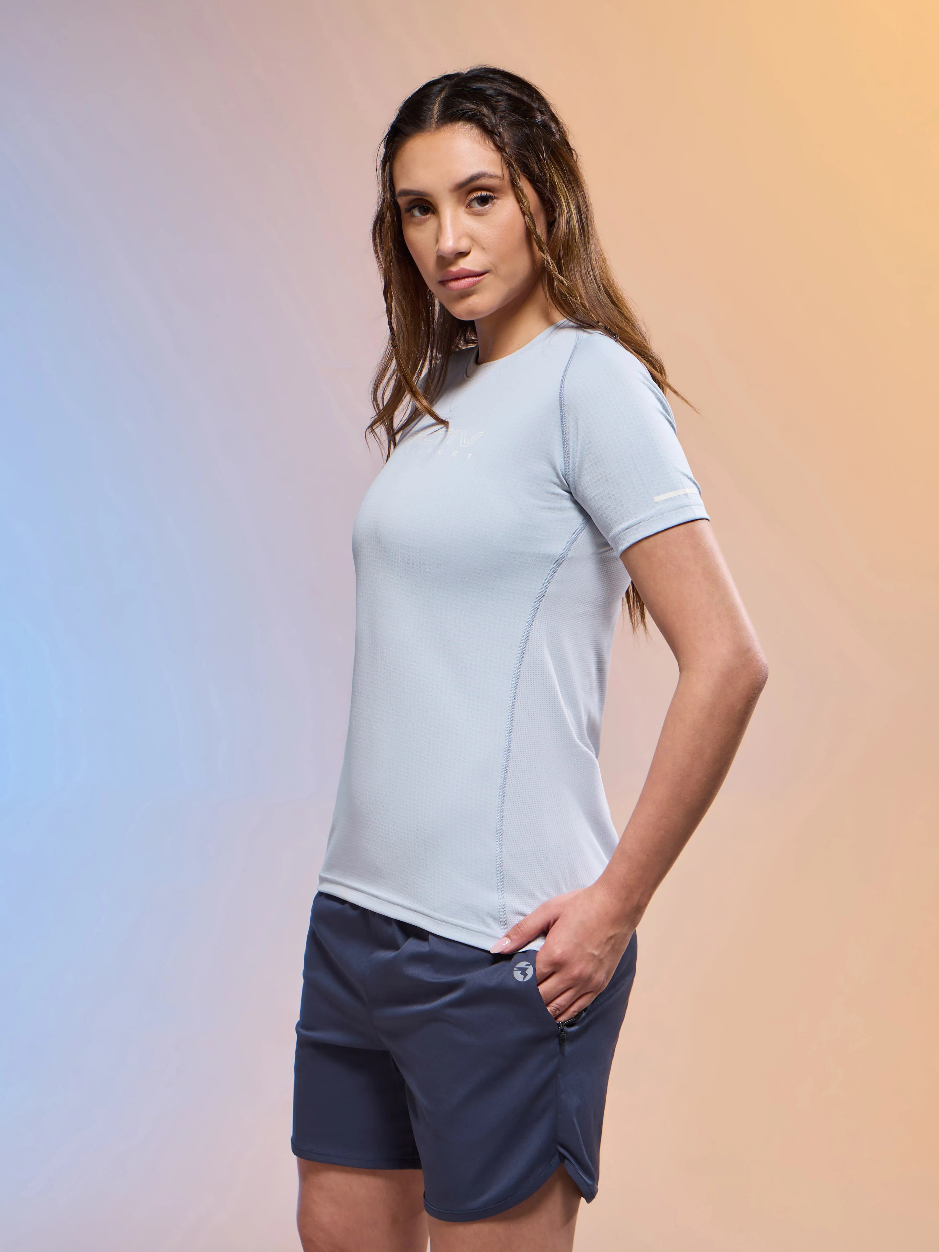 Women Typography Print Regular Fit Round Neck Sports Tee with TECHNOCOOL+ - Image 4